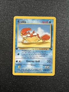 Pokemon Karte - Krabby 1. Edition - 51/62 - Fossil Set Deutsch - Near Mint - Bild 1 von 3