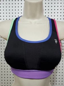 Womens FILA Sports Athletic Bra NEW XS black Med Support - Picture 1 of 2