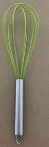 1x Silicone Whisk Stainless Kitchen Steel Egg Non Stick Beater Balloon 10 Inch - Picture 1 of 6
