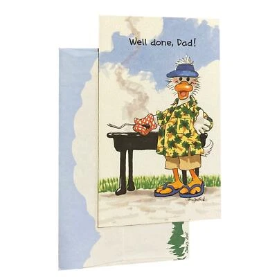 Tarjeta de felicitación del día del padre - ¡Bien hecho, papá! - Papel texturizado de lujo, cinta, F Foto 1 de 2