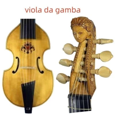 Baroque Style SONG profession maestro 6 string 27" viola da gamba carving scroll - Image 1 of 4