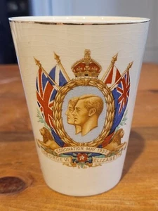 King George VI and Queen Elizabeth 1937 Coronation Commemorative China Beaker. - Picture 1 of 4