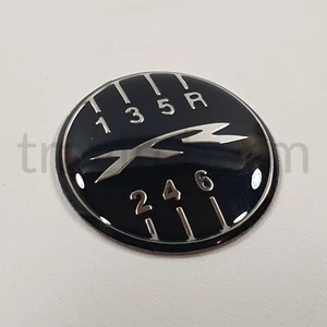 XR Gear Shift Knob Badge Black Chrome BA BF FG XR6 XR8 Ford Falcon Gel Decal - Picture 1 of 4