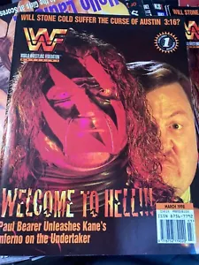 WWF WWE Magazin MÄRZ 1998 Kane Paul Bearer + Poster und Sammelkarten - Bild 1 von 4