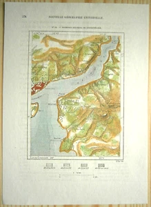 Mapa Perron 1884 SUBURBIOS DE ESTAMBUL EN ASIA, TURQUÍA, #94 - Imagen 1 de 1