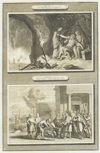 LIQUIDATION!! ANTIQUARIAN PRINT: HISTORY of OLD & NEW TESTAMENT, BOOK of GENESIS - Picture 1 of 2