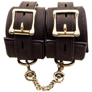 BOUND Nubuck Leather Ankle Cuffs Sensual Desire Premium Erotic Restraints - Picture 1 of 3