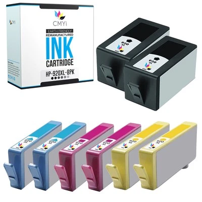CMYi 8-Pack Compatible 920XL Cartridges for HP OfficeJet 6000 6500 7000 7500A - Image 1 of 4