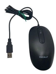 MACALLY Black Wired Computer Mouse Model: DDMOUSE - Picture 1 of 3
