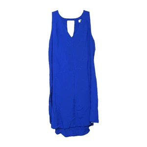 Old Navy Women’s Sleeveless High-Low Dress Blue Size XL NWT Rayon Keyhole Neck - Foto 1 di 7