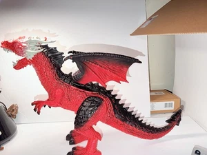 Dragon-I Toys Dongguan-Guangdong Red Dragon Roaring Walking Red Eyes & Mouth - Bild 1 von 9