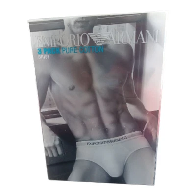 Paquete de 3 calzoncillos de algodón Emporio Armani para hombre - medianos Foto 1 de 3