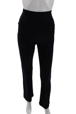 Leggings Norma Kamali Mujer Cintura Alta Elástica Corte Bota Pierna Oficina Azul Talla XS Foto 1 de 4