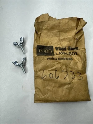 Tornillo de ala de canal placa de descarga de cortacésped NOS OMC Lawn-Boy 606733 — PAQUETE DE 2 Foto 1 de 2