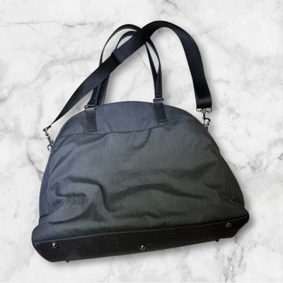 L&S LO & SONS O.G. Bolso grande gris carbón plata viaje fin de semana para computadora portátil con correa Foto 1 de 4