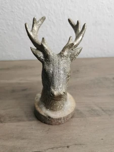 Hirschkopf Silberfarben - Bild 1 von 2