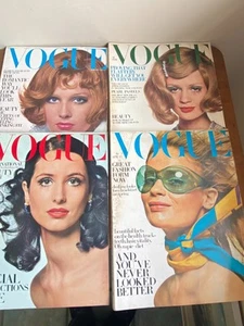 Lot 4 x Vintage 1968 Vogue Magazines Jan Feb Mar April - Picture 1 of 14
