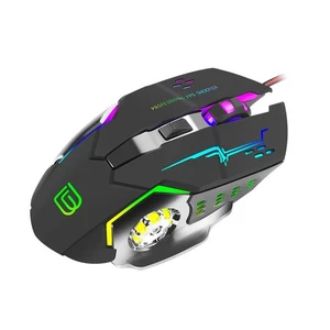 Customizable Wired Gaming Mouse with RGB Lighting and Six Programmable Buttons - Picture 1 of 28