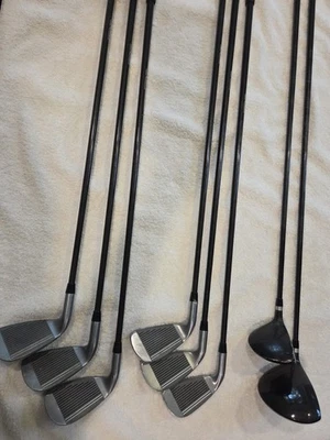 (8) Hierros de gran tamaño Spalding TOUR IMPACT TITANIUM grafito diestro D,5W, 3,4,6,8,9,pw  Foto 1 de 4