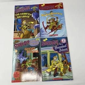 Lot of 4 Scholastic Scooby-Doo Readers & Picture Clue Books Early Reader Kids - Picture 1 of 7