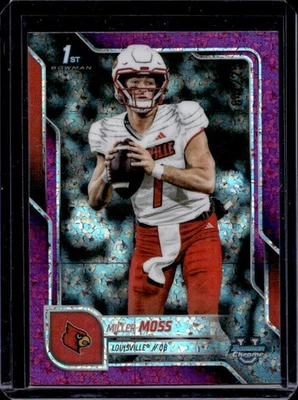 2025 Bowman Chrome U Miller Moss Prospects Fuchsia Mini-Diamond Refractor #/225 - Image 1 of 2