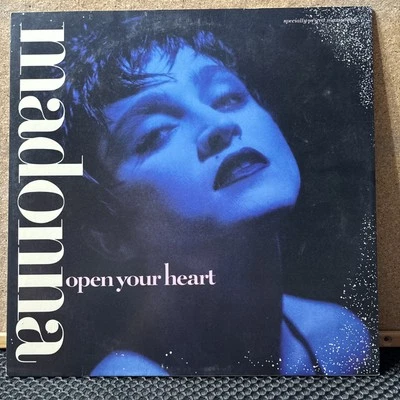 Madonna / Open Your Heart White Heat 45rpm 12" Maxi Single / Cleaned / EX 1986 - Image 1 of 4