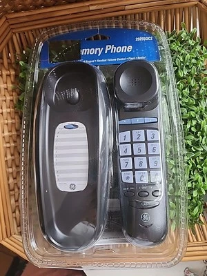 Teléfono con memoria GE modelo 29255GC2 teléfono fijo con cable negro nuevo - caja abierta Foto 1 de 4