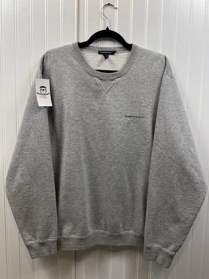 Sudadera Vintage Años 90 Club Monaco Cuello Redondo Talla Grande Gris Mini Spellout Foto 1 de 4