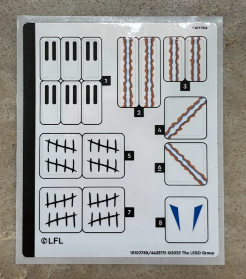 LEGO STICKER SHEET 75349 CAPTAIN REX HELMET from set New & Genuine - Image 1 of 1