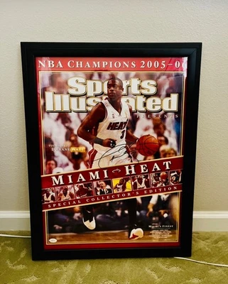 Championship Sports Illustrated 2006 cubierta Dwayne Wade enmarcada automáticamente con auténtico Foto 1 de 3