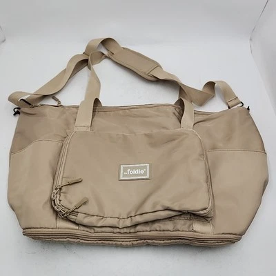 new ~ THE FOLDIE 4.0 Beige FOLDABLE TRAVEL BAG LUGGAGE EXPANDABLE LARGE CAPACITY - Image 1 of 4