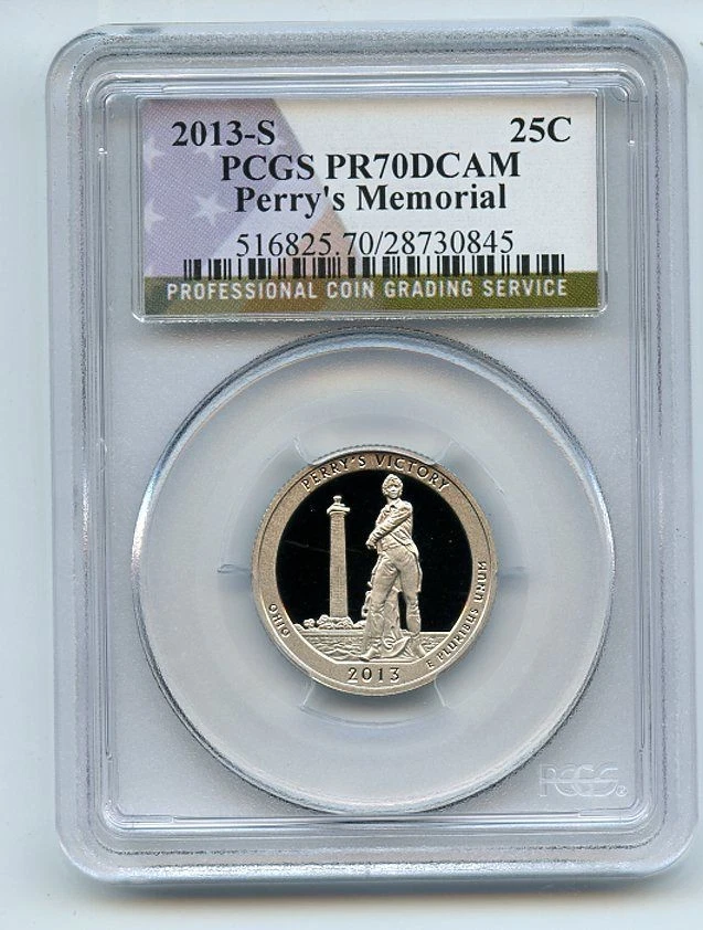 2013 S 25C Clad Perry's Memorial Quarter PCGS PR70DCAM - Image 1 of 1