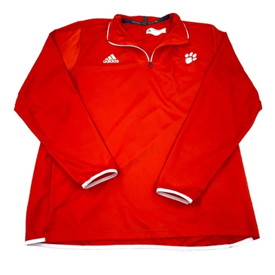 Suéter Clemson Tigers Hombres XXL 2XL Pullover Cuarto Cremallera Sudadera Adidas Golf * Foto 1 de 4