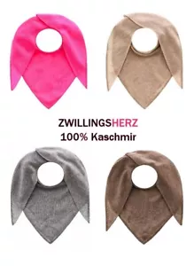 ZWILLINGSHERZ ♥ feines Dreieckstuch Schal 100% Kaschmir Cashmere 180 x 80 cm NEU - Bild 1 von 5