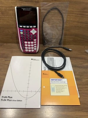 Texas Instruments TI-84 Plus C Silver Edition Graphing Calc HOT PINK TESTED - Image 1 of 4