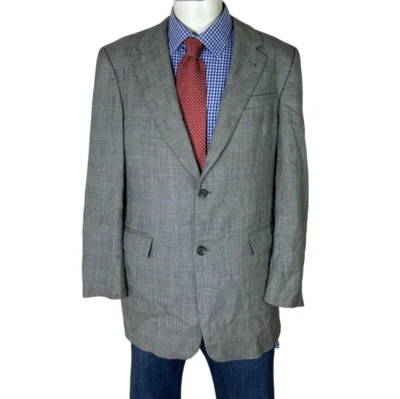 Chaqueta Abrigo Deportivo Austin Reed 2 Botones Gris Glen Cuadros Para Hombre 39R Bonita. Foto 1 de 4