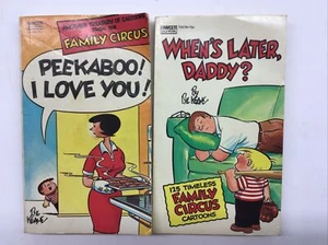 Family Circus PEEKABOO! I LOVE YOU! When's Later,Daddy  Paperback 2Book Lot - Picture 1 of 6