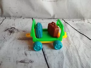 Fisher-Price Little People Airport Cart Wagon Cart With Luggage Toy Hong Kong - Picture 1 of 6