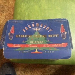 GE Vintage Paramount Straitline Christmas Lights Kliptons Indoor Glass In Box - Picture 1 of 14