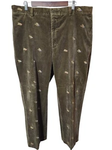 Polo Ralph Lauren Men 40L Corduroy Pants Fly Fishing Embroidered - Picture 1 of 13