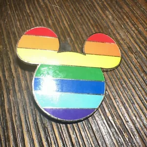 Mouse Ears Rainbow Enamel Pin Mickey Disney 2008 - Picture 1 of 4
