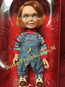 New Mezco Child's Play Happy Good Guy Chucky Doll Mega Size 15" Talking Figure - Picture 1 of 5