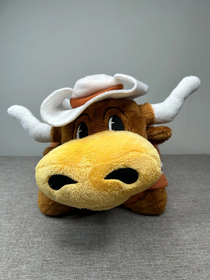 Pillow Pet Texas Longhorns 18" Mascot Plush NCAA University of Texas Austin NWT - Imagem 1 de 4