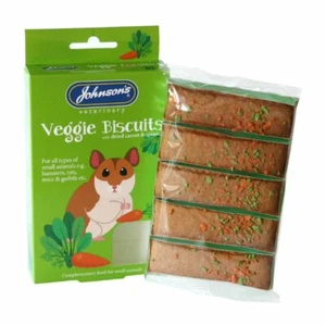 Johnsons VEGGIE Biscuits Natural Treat for Hamster, Rats, Mice & Gerbils 35g - Picture 1 of 2