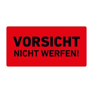 Versandaufkleber Hinweisetiketten "Vorsicht NICHT WERFEN" Etiketten Warnung - Bild 1 von 3