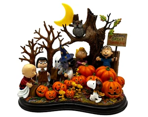 De Colección Charlie Brown Bienvenido Gran Calabaza Halloween Escultura Iluminada Danbury Como Nueva - Imagen 1 de 14