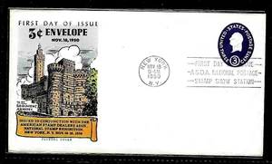 U534a Embossed Stamp (1950) THE ASDA STAMP SHOW FDC BY HERMAN FLUEGEL - Picture 1 of 1