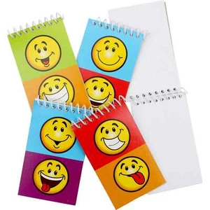 Smiley Face Spiral Notepads Pack of 12 Emoji Emoticon Party Favours Prizes - Picture 1 of 1