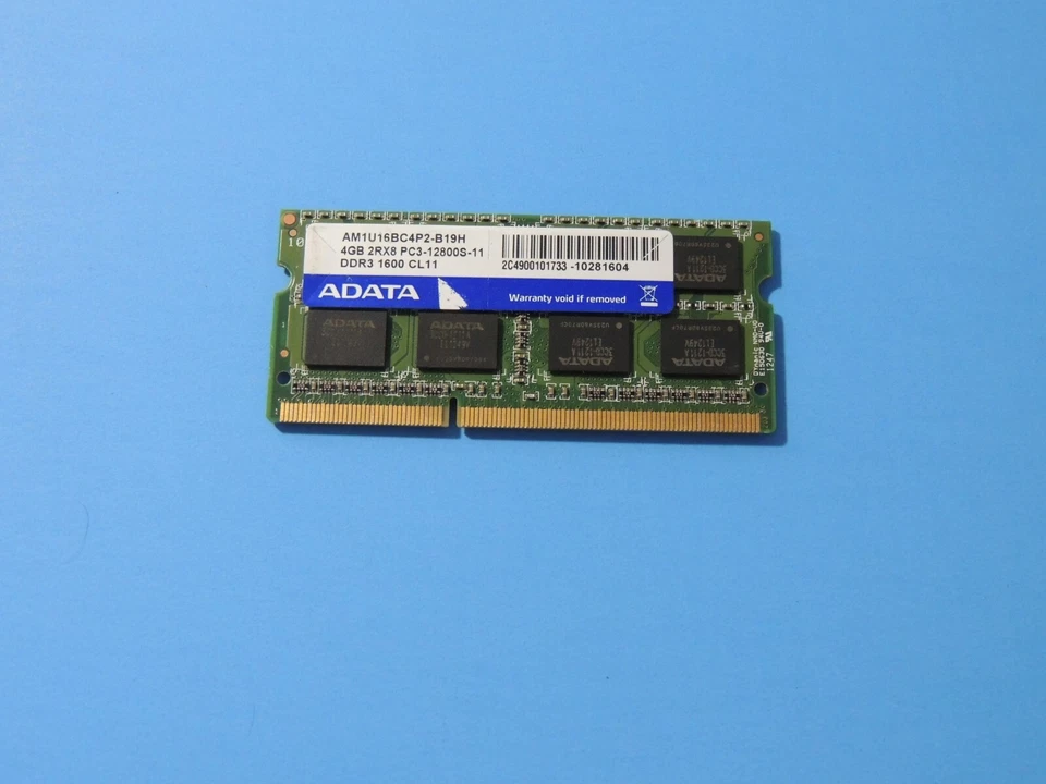 ADATA AM1U16BC4P2-B19H ADATA LAPTOP MEMORY 4GB DDR3 PC3-12800S-11 - Image 1 of 1