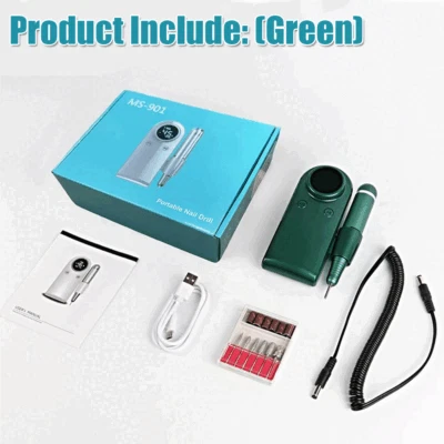 Taladro de uñas recargable 45000 rpm con esmalte profesional LCD de bajo ruido Foto 1 de 4